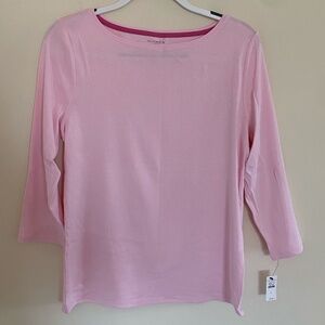 NWT Pink Talbots Basic Tee
